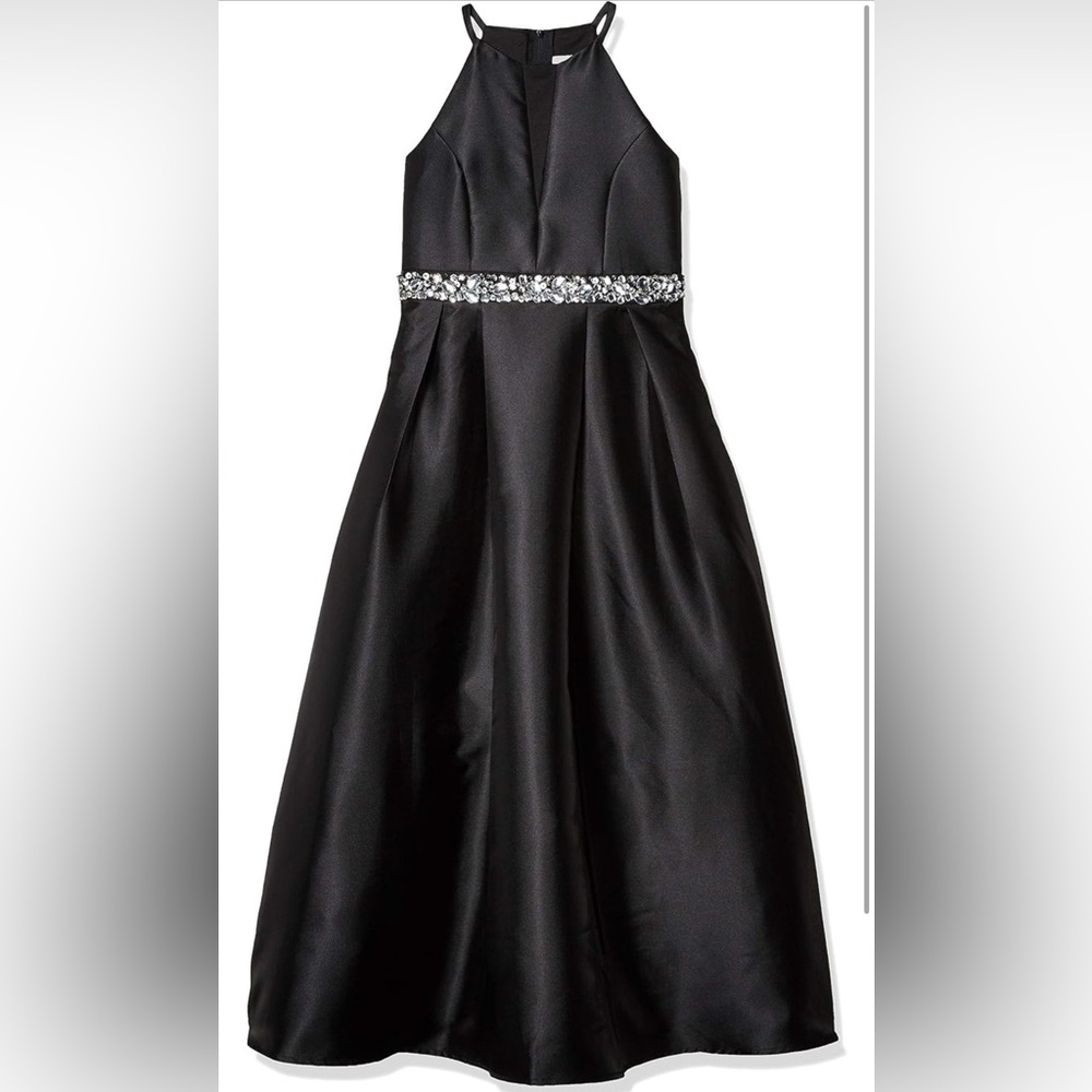 Elegant Black Satin Dress
